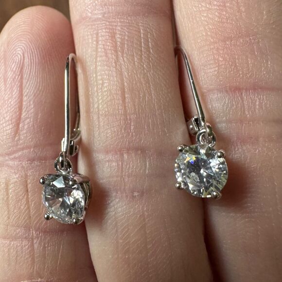 VINTAGE ESTATE LOT Sterling Silver DQ CZ Tennis Bracelet Rings Pendants Earrings - Picture 17 of 17